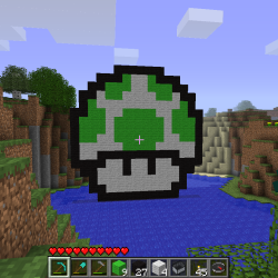 Minecraft Green Mario Mushroom