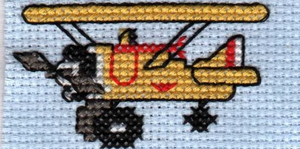airplane cross stitch