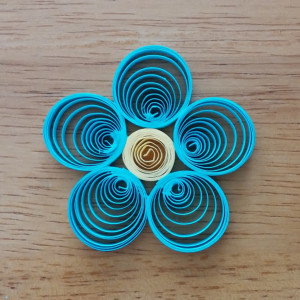 blue quilled flower