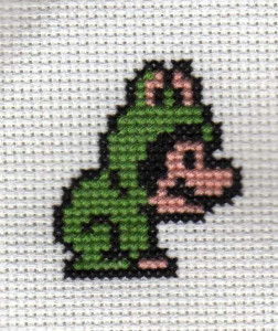frog mario cross stitch