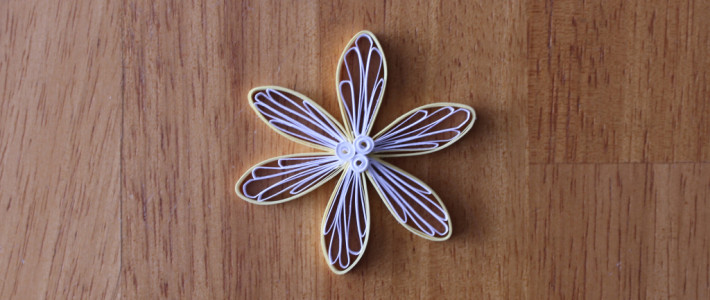 yellow quilling flower