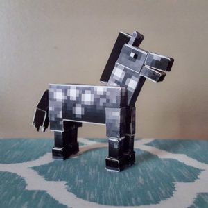 minecraft horse paper craft